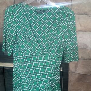 Lauren Ralph Lauren Emerald Chain Pattern Dress